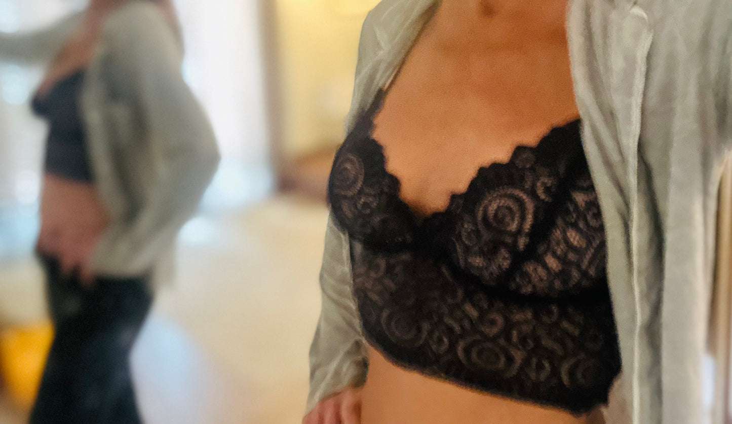 Subtle Seduction Barely-There Mesh Bralette